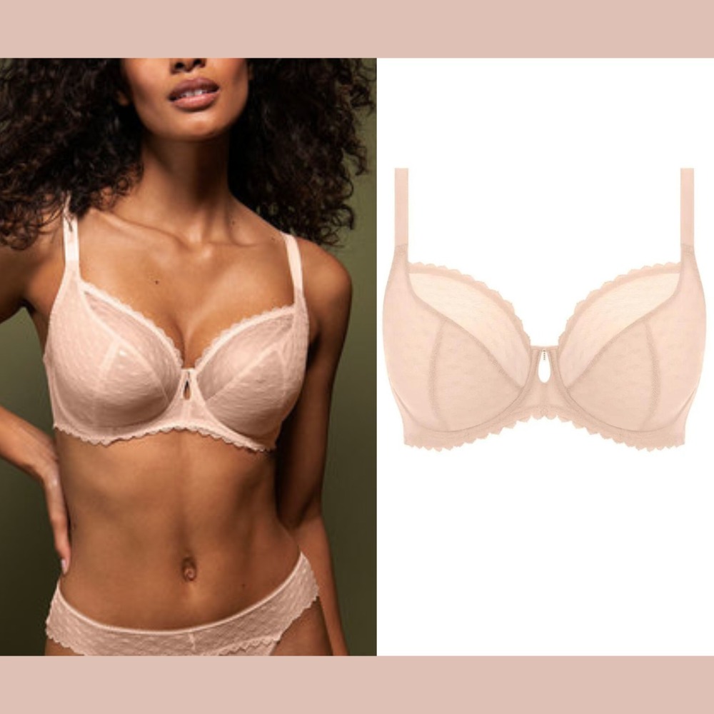 NWT Freya [ 38I US ] Signature Plunge Bra in‎ Natural Beige Nude #T2018